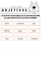Vista previa - Hojas de trabajo - adjetivos - Portada