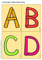 Vorschau - Mal- und Bastelvorlagen - Buchstaben kneten – Bildkarten & Knetvorlagen (A–Z) - Seite 3