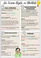 Vorschau - Arbeitsblätter - Kommasetzung (DEUTSCH) - Zeichensetzung - Seite 1