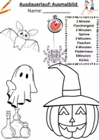 Vorschau - Arbeitsblätter - Ausdauerlauf 5 Minutenlauf: Halloween - Seite 1