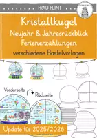 Vorschau - Mal- und Bastelvorlagen - Kristallkugeln - Neujahr & Jahresrückblick / Ferienerzählungen - Deckblatt