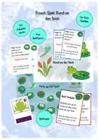 Vorschau - Spiele - Frosch-Spiel Rund um den Teich, Frösche, Spiel - Deckblatt