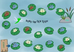 Vorschau - Spiele - Frosch-Spiel Rund um den Teich, Frösche, Spiel - Seite 2