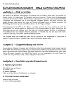 Vorschau - Arbeitsblätter - Ein komplettes Experiment zur DNA-Isolierung - Seite 1