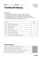 Vorschau - Unterrichtsreihen - Tierbeschreibung schreiben - Selbstlernpfad für den offenen Unterricht - Seite 1
