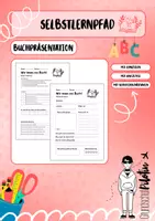 Vorschau - Arbeitsblätter - Ein Buch lesen und präsentieren - Selbstlernpfad für den offenen Unterricht - Deckblatt