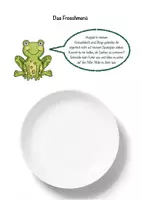 Vorschau - Arbeitsblätter - Froschmenü, Frosch Speiseplan, Nahrung - Deckblatt