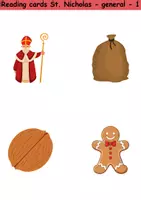 Vorschau - Arbeitsblätter - Lesekarten/Bildkarten - Nikolaus / Nicholas (Easy) - Englisch - Seite 1