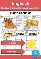 Vorschau - Arbeitsblätter - Nikolaus / Nicholas: Reading comprehension & vocabulary - Englisch - Deckblatt