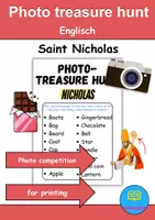 Vorschau - Unterrichtsreihen - GRATIS - Photo treasure hunt Nikolaus / Nicholas - Englisch (Foto-Schatzsuche) - Deckblatt
