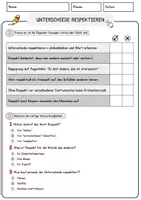 Vorschau - Arbeitsblätter - Unterschiede respektieren Lesetext mit Richtig Falsch Multiple Choice Aufgaben und Offenen Fragen - Seite 2