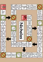 Vorschau - Mal- und Bastelvorlagen - Nikolaus / Nicholas: Conversation Board Game - Plauderbrettspiel (Englisch) - Seite 1