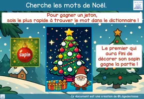 Aperçu - Apprentissages en autonomie - Cherche les mots de Noël dans le dictionnaire - Page 2