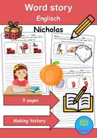 Vorschau - Unterrichtsreihen - Nikolaus / Nicholas: word story / Reizwortgeschichten (Englisch) - Deckblatt