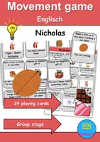 Vorschau - Arbeitsblätter - Bewegungsspiel: Nikolaus / Nicholas - Englisch - Deckblatt