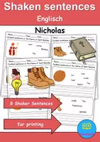 Vorschau - Arbeitsblätter - Schüttelsätze / Jumbled Sentences: Nikolaus / Nicholas - Englisch - Deckblatt