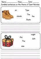 Vorschau - Arbeitsblätter - Schüttelsätze / Jumbled Sentences: Nikolaus / Nicholas - Englisch - Seite 2