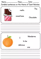 Vorschau - Arbeitsblätter - Schüttelsätze / Jumbled Sentences: Nikolaus / Nicholas - Englisch - Seite 3