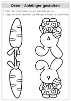 Vorschau - Mal- und Bastelvorlagen - Kunst Frühling und Ostern 1 & 2 Anhänger Osterhase, Osterei - Seite 3