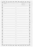 Vorschau - Arbeitsblätter - Arbeitsblatt: Deutsch Lineatur 3 - zwei Spalten 5 mm - DIN A4 mit Name und Datum mit Rahmen ||20 Seiten Paket 9oQ12y36 - Deckblatt