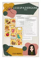 Vorschau - Arbeitsblätter - Lesespaziergang Herbst - Deckblatt