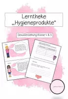 Vorschau - Stationenlernen - Lerntheke: "Periodenprodukte"/ "Hygieneprodukte" - Deckblatt