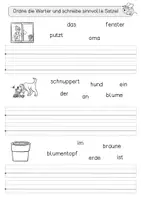 Vorschau - Arbeitsblätter - Einfache Schüttelsätze Frühling, Klasse 1 - Seite 1