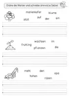Vorschau - Arbeitsblätter - Einfache Schüttelsätze Frühling, Klasse 1 - Seite 2
