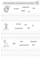 Vorschau - Arbeitsblätter - Einfache Schüttelsätze Frühling, Klasse 1 - Seite 3