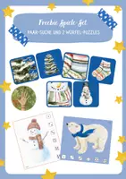 Vorschau - Bildkarten - Freebie Winter Set - Paarsuche und Würfel-Puzzles - Deckblatt