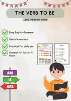 Vorschau - Arbeitsblätter - The Verb to be – Long and Short Forms_Grammar year 5 - Deckblatt