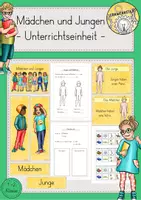 Vorschau - Stundenentwürfe - Körper Jungen Mädchen Geschlecht Unterrichtseinheit - Deckblatt