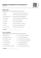 Vorschau - Arbeitsblätter - Madrigal und Motette in der Renaissance (Infotext und Übungen) - Seite 1