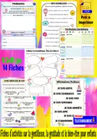 Aperçu - Feuilles d'exercices - Fiches d’activités sur la gentillesse, la gratitude et le bien-être pour enfants - Page de couverture