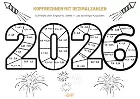 Vorschau - Arbeitsblätter - Dezimalzahlen Kopfrechnen Klasse 6/7 - Seite 1