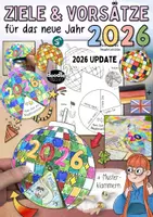 Vorschau - Mal- und Bastelvorlagen - Ziele & Vorsätze 2026 - Kreative Drehscheibe Discokugel Disko - Deckblatt