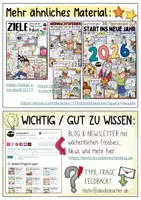 Vorschau - Mal- und Bastelvorlagen - Ziele & Vorsätze 2026 - Kreative Drehscheibe Discokugel Disko - Seite 1
