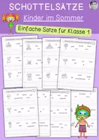Vorschau - Spiele - Sommer Deutsch Klasse 1 und 2, Materialpaket, Growing Bundle - Seite 1