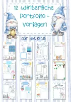 Vorschau - Arbeitsblätter - Winter- Portfolio Set für die Kita - Deckblatt