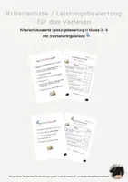 Vorschau - Fördermaterial/Inklusion - Kriterienliste und Leistungsbewertung - Vorlesen - Deckblatt