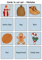Vorschau - Arbeitsblätter - Remember it! / Matching Pairs: Nikolaus / Nicholas (Image-Word) - Englisch - Seite 1