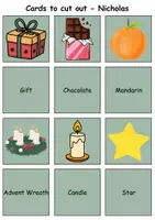 Vorschau - Arbeitsblätter - Remember it! / Matching Pairs: Nikolaus / Nicholas (Image-Word) - Englisch - Seite 2