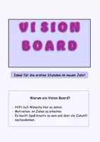 Vorschau - Stundenentwürfe - Vision Board 2026 als pdf und docx zum Bearbeiten - Deckblatt