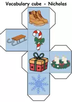 Vorschau - Arbeitsblätter - Vocabulary cube / Bilderwürfel - Nikolaus / Nicholas - Englisch (Spiel / Game) - Seite 3