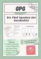 Vorschau - Arbeitsblätter - Die fünf Epochen der Geschichte GPG5 - Deckblatt
