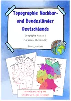 Vorschau - Arbeitsblätter - Materialpaket Topographie Deutschland - Seite 1