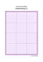 Vorschau - Arbeitsblätter - 3x Puzzles & Ausmalbilder: Valentinstag, Muttertag & Vatertag (Schneideübung) - Seite 1