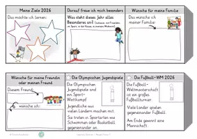 Vorschau - Arbeitsblätter - Leporello Silvester Neujahr Klasse 1 Winter Freiarbeitsmaterial Ethik Sachunterricht Religion Klassenlehrerunterricht - Seite 2