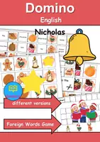 Vorschau - Mal- und Bastelvorlagen - Domino Nikolaus / Nicholas - Bastelvorlage - Englisch - Deckblatt