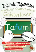 Vorschau - Präsentationen/Tafelbilder - Geisterlesen: Dreisilbige Quatschwörter lesen (3 Tempi + Klick-PDF) - Deckblatt